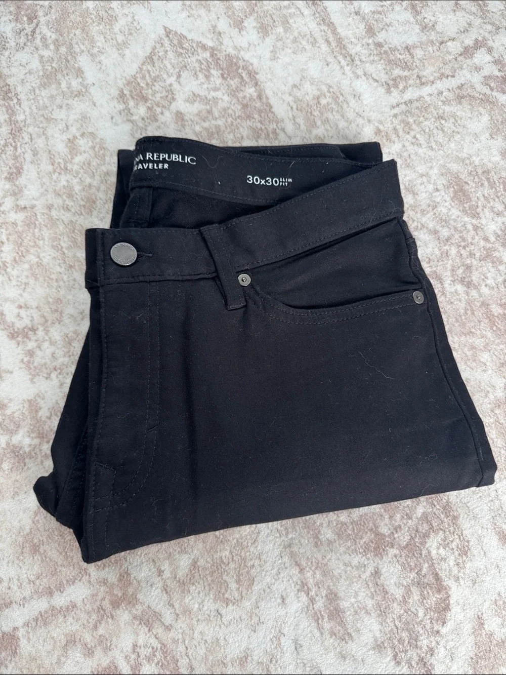 Banana Republic traveler Men's Black Slim Straight Jeans 30x30